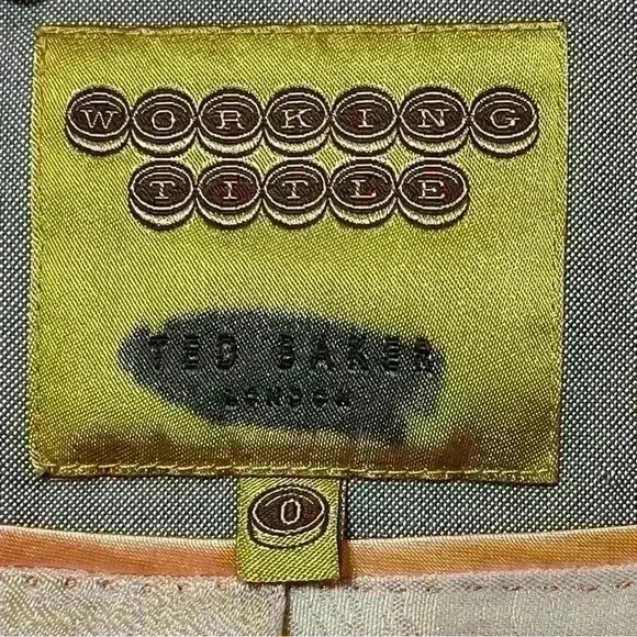 Ted Baker London Working Title Tailored Jacket Blazer Light Gray size 0 Wool - Picture 14 of 16